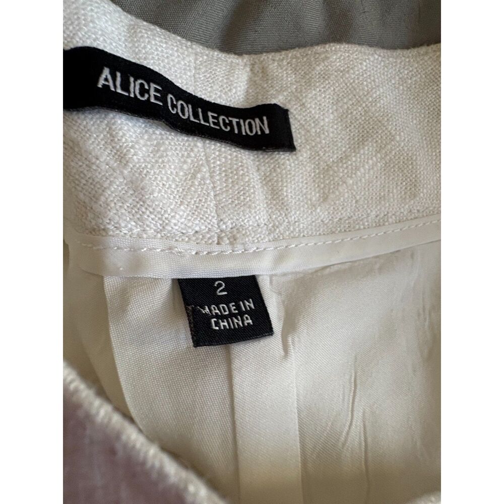 Alice Collection ivory fully lined linen shorts Size 2 scalloped bottom - Picture 7 of 8